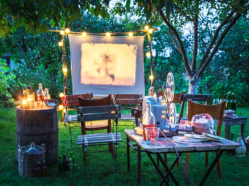 outdoor movie night feature